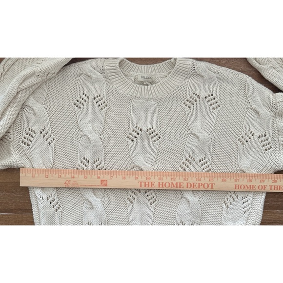 ANTHROPOLOGIE PILCRO Cable Twofer Sweater Ivory | XXS - Picture 13 of 14